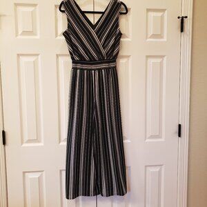 Alyx Jumpsuit - Sleeveless - V-neckline - Black and white stripe - Size S